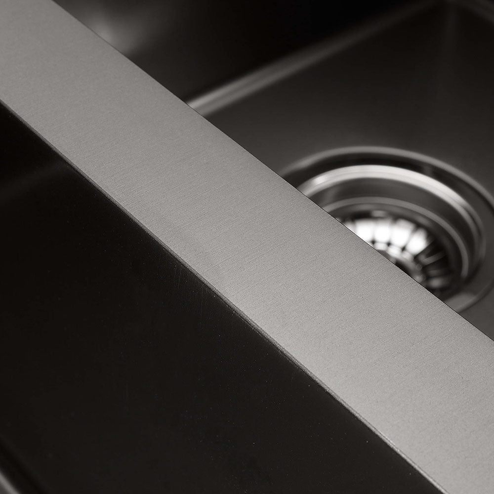 Cefito Kitchen Sink 45X30CM Stainless Steel Basin Single Bowl Black