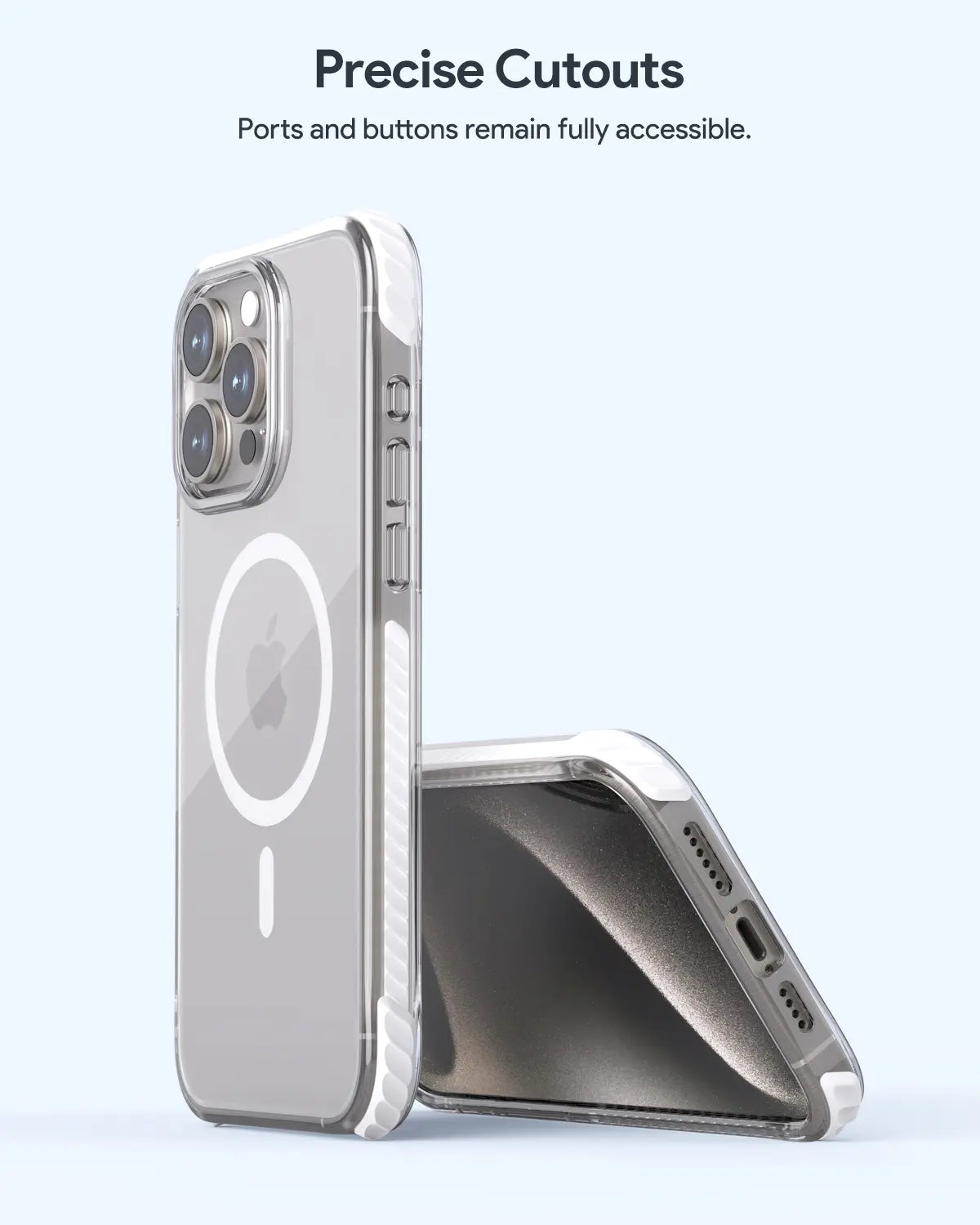 Aukey Urban Guard Magnetic Hard-Shell iPhone 15 Pro Max Phone case - Transparent (TM11D)