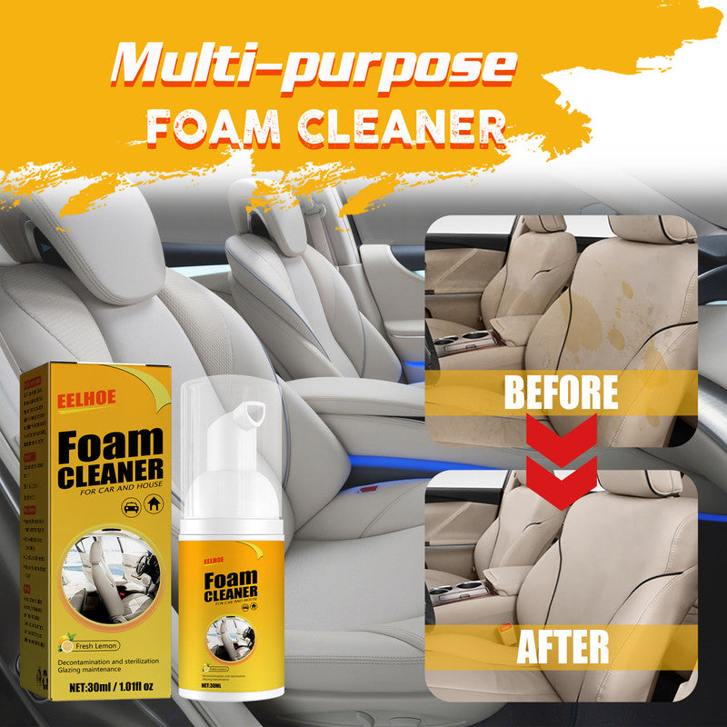 EELHOE Car Steering Wheel Foam Cleaner, Leather Seat Supplies, Decontamination, Multi-functional Interior Cleaner