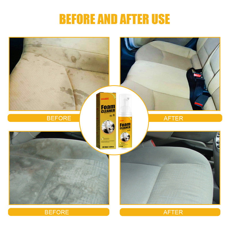 EELHOE Car Steering Wheel Foam Cleaner, Leather Seat Supplies, Decontamination, Multi-functional Interior Cleaner