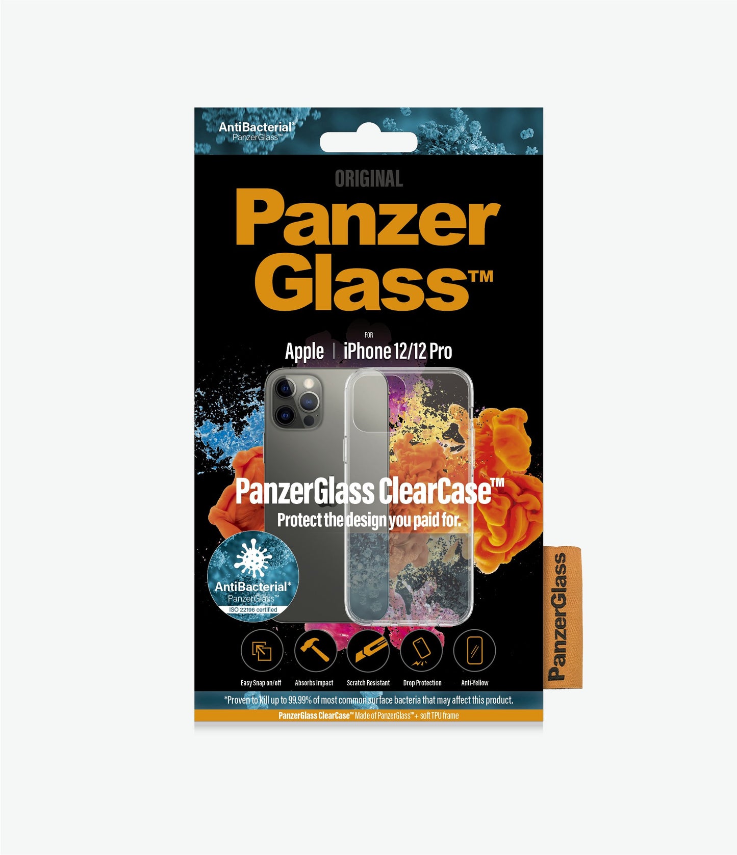 PANZER GLASS ClearCase Apple iPhone 12/12 Pro - (0249), Scratch resistant, Anti greasy