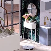 Dollhouse Miniature with Furniture Kit Plus Dust Proof and Music Movement - Cozy time (Valentine's Day Gift Idea)