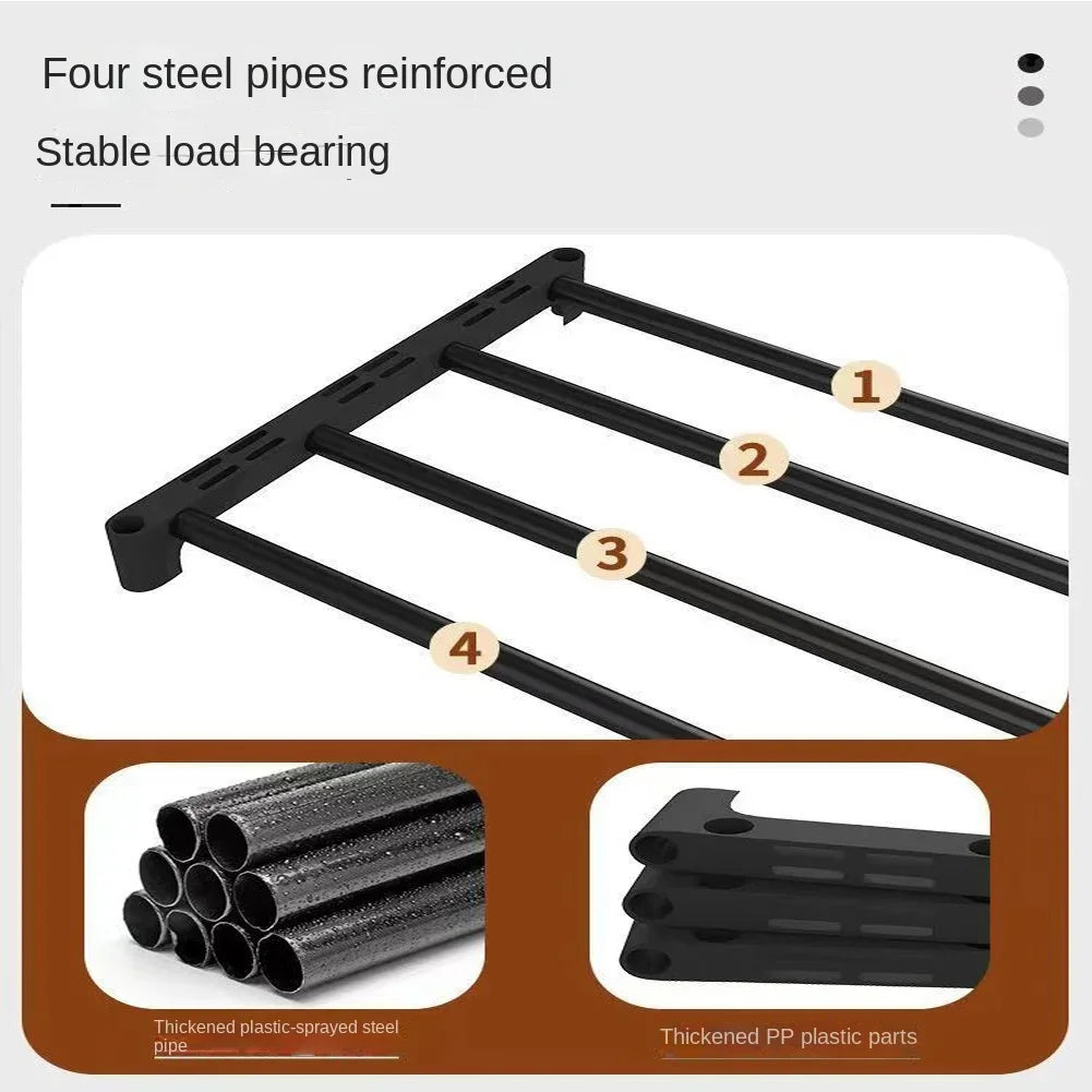 6-Layer Multi-Function Shoe Rack Space Saver