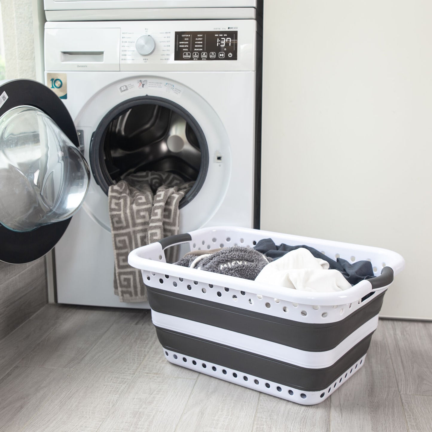 45L Space-Saving Laundry Basket – Collapsible Hamper for Dorms, RVs, Homes & Garages