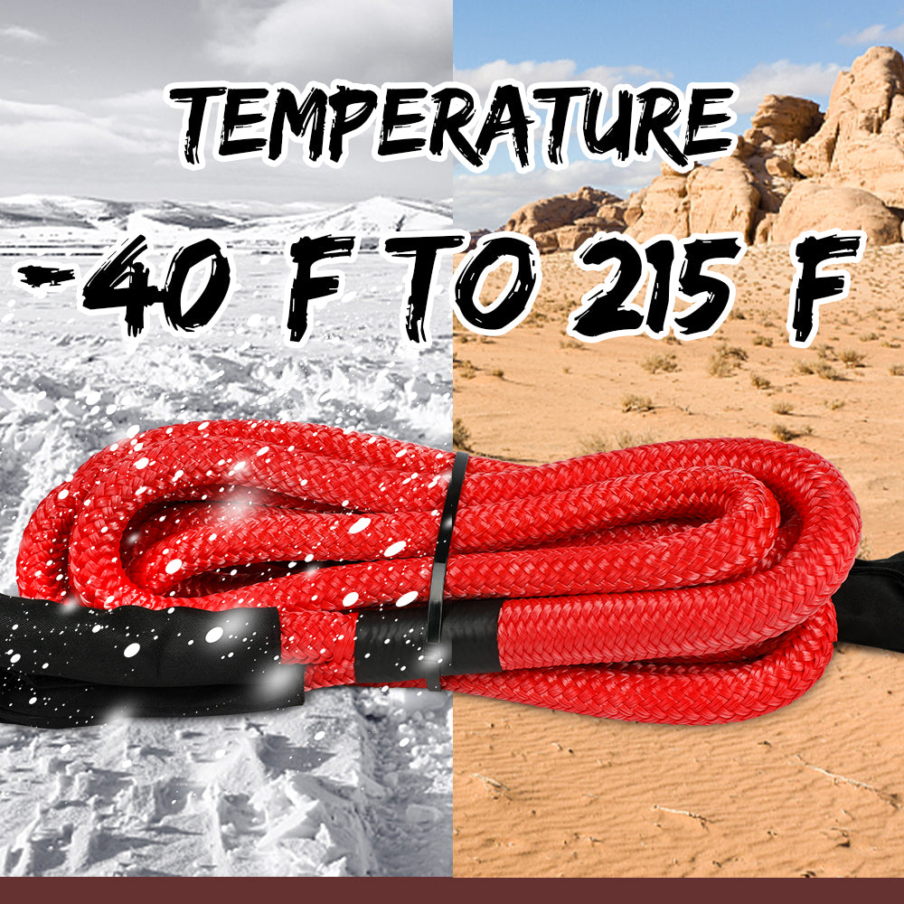 X-BULL Kinetic Rope 25mm x 9m Snatch Strap Recovery Kit Dyneema Tow Winch