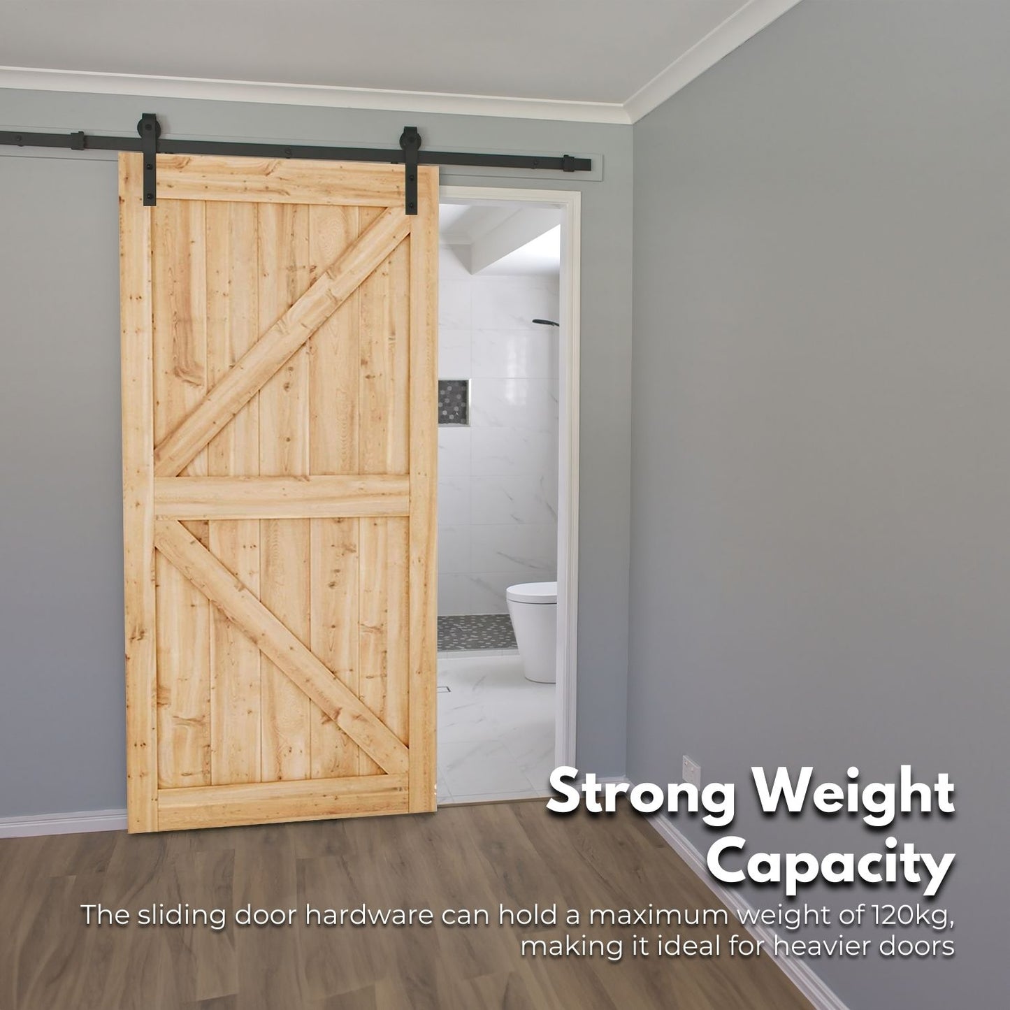 EKKIO 2m Sliding Barn Door Hardware Track