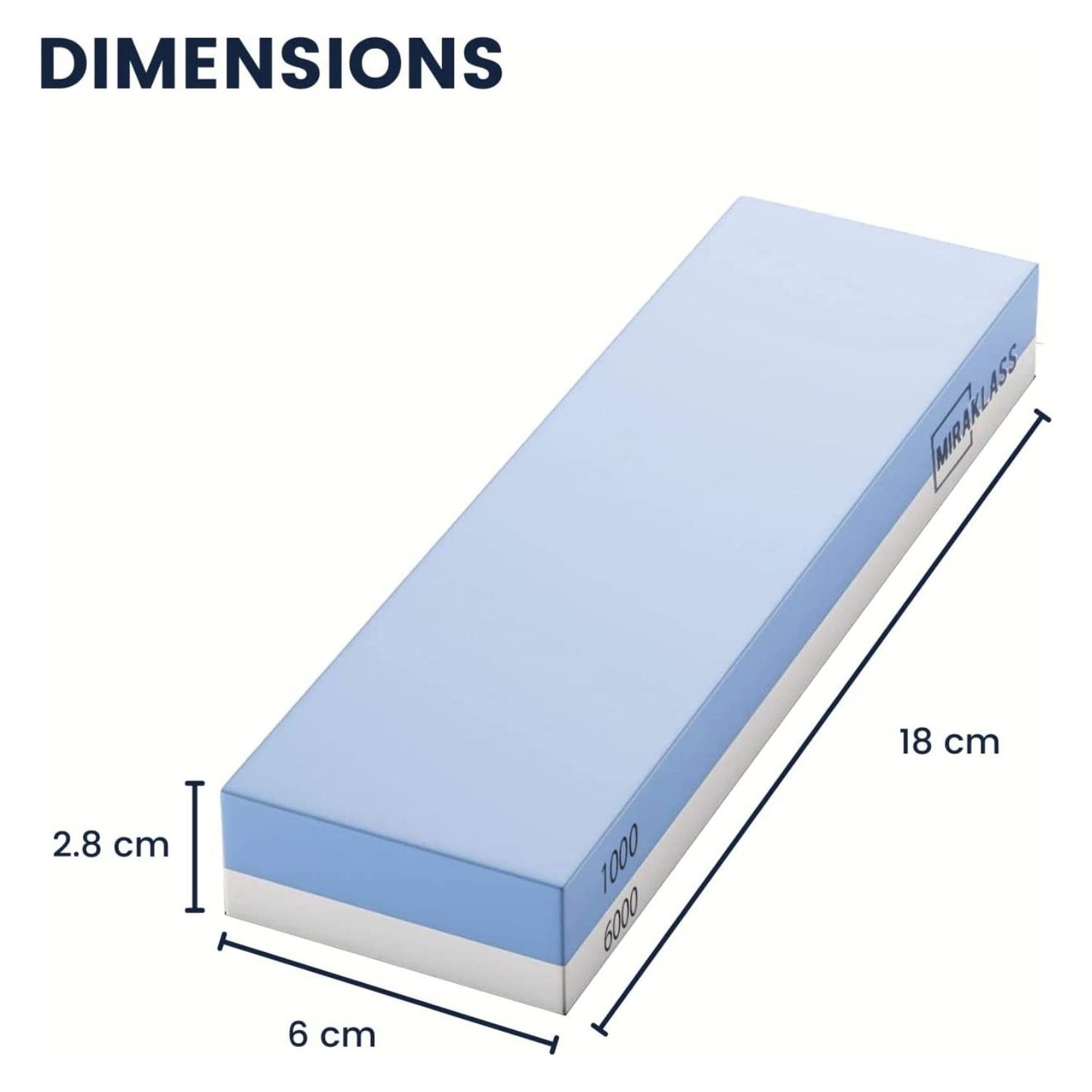 Miraklass Sharpening Stone Set (1000/6000 Grit)