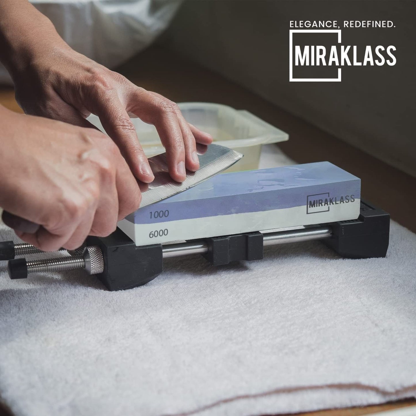 Miraklass Sharpening Stone Set (1000/6000 Grit)