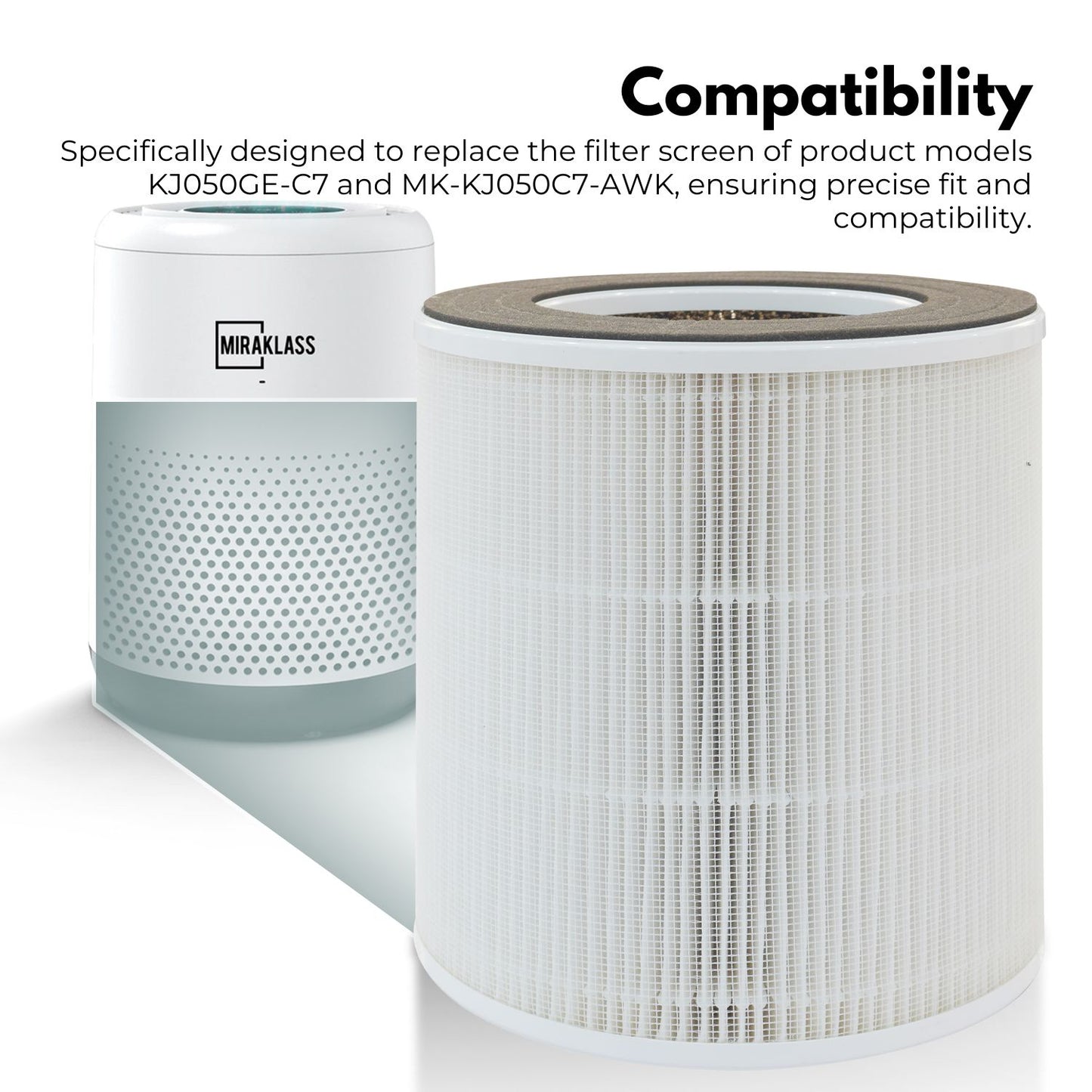 MIRAKLASS Air Purifier Filter For MK-KJ120C1-AWK