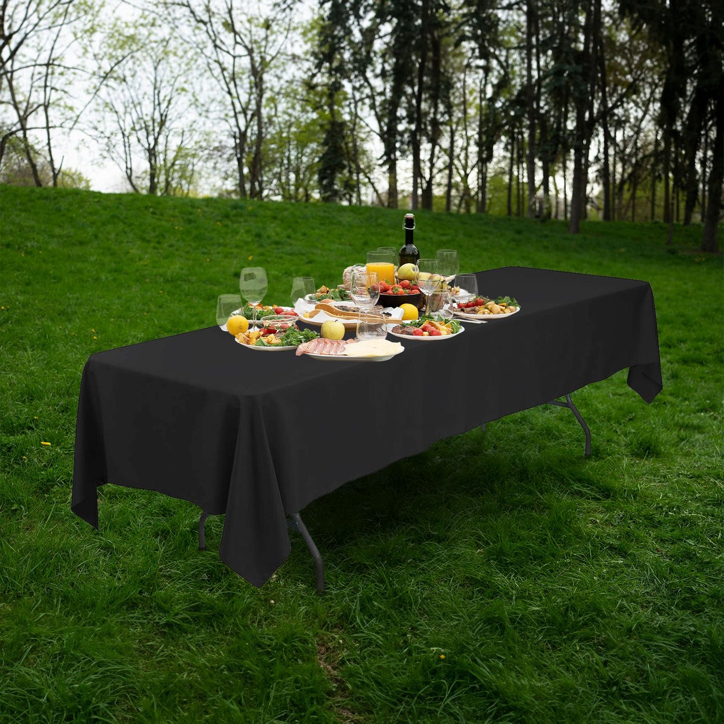 GOMINIMO Polyester Table Cloth 230cm (Black)