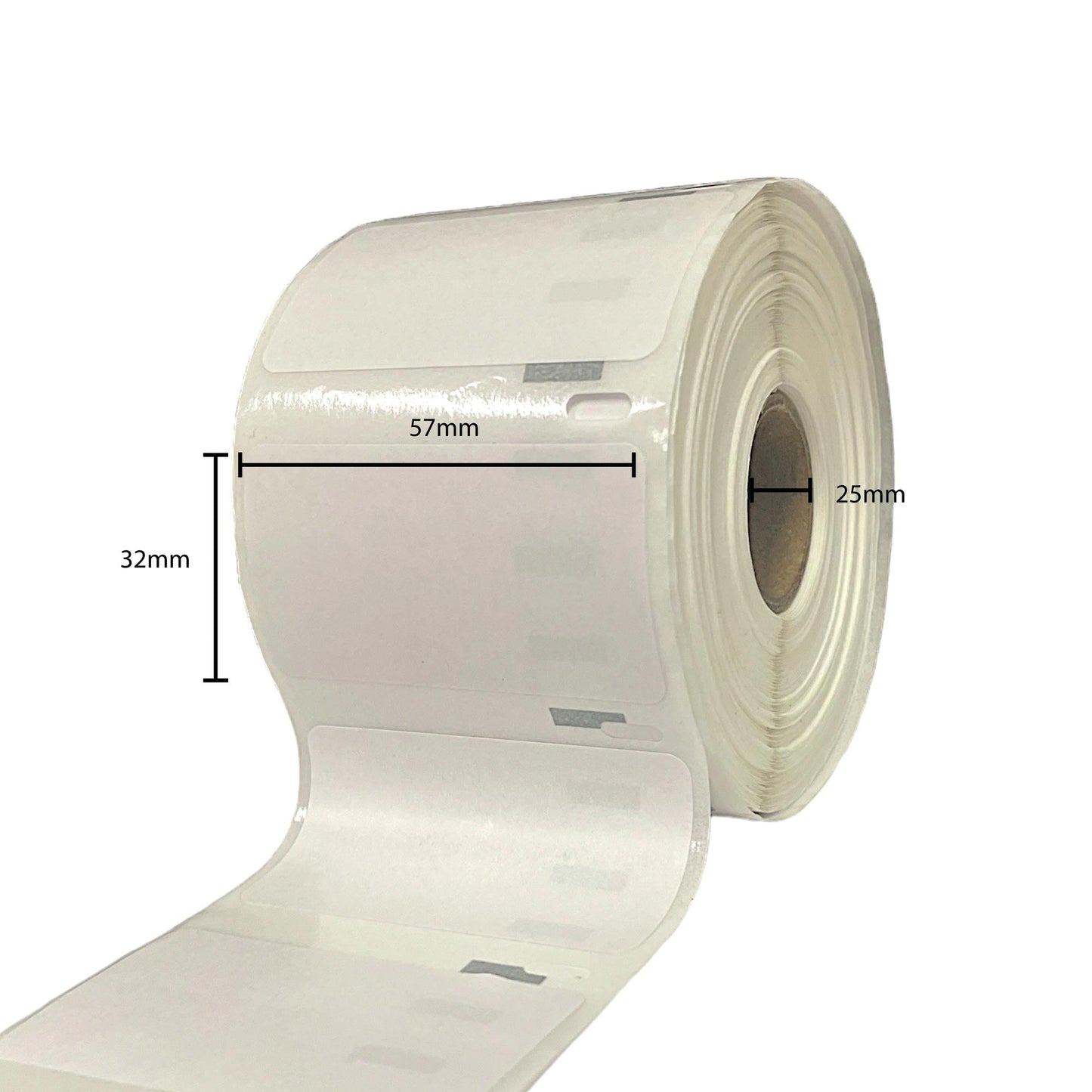 Tooleroo 10 Rolls x 1000 Thermal Labels 57mmx32mm - White Waterproof Stickers