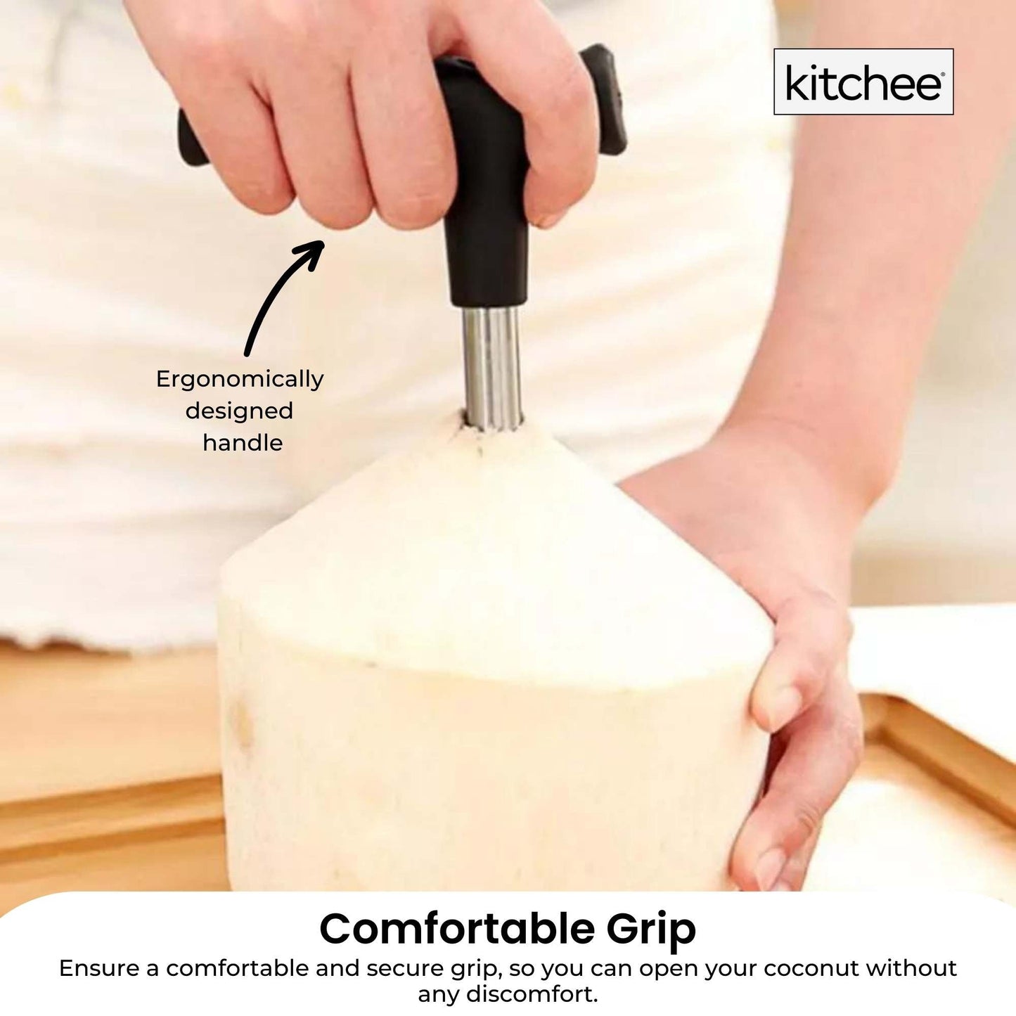200x Kitchee Coconut Opener - Stainless Steel Hole Punch Kitchen Tool
