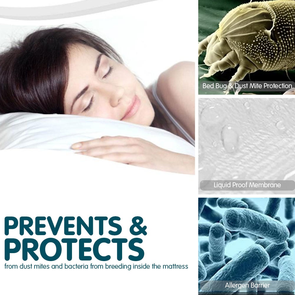 Laura Hill Luxury Cool Max Comfortable Fully Fitted Bed Mattress Protector King Single