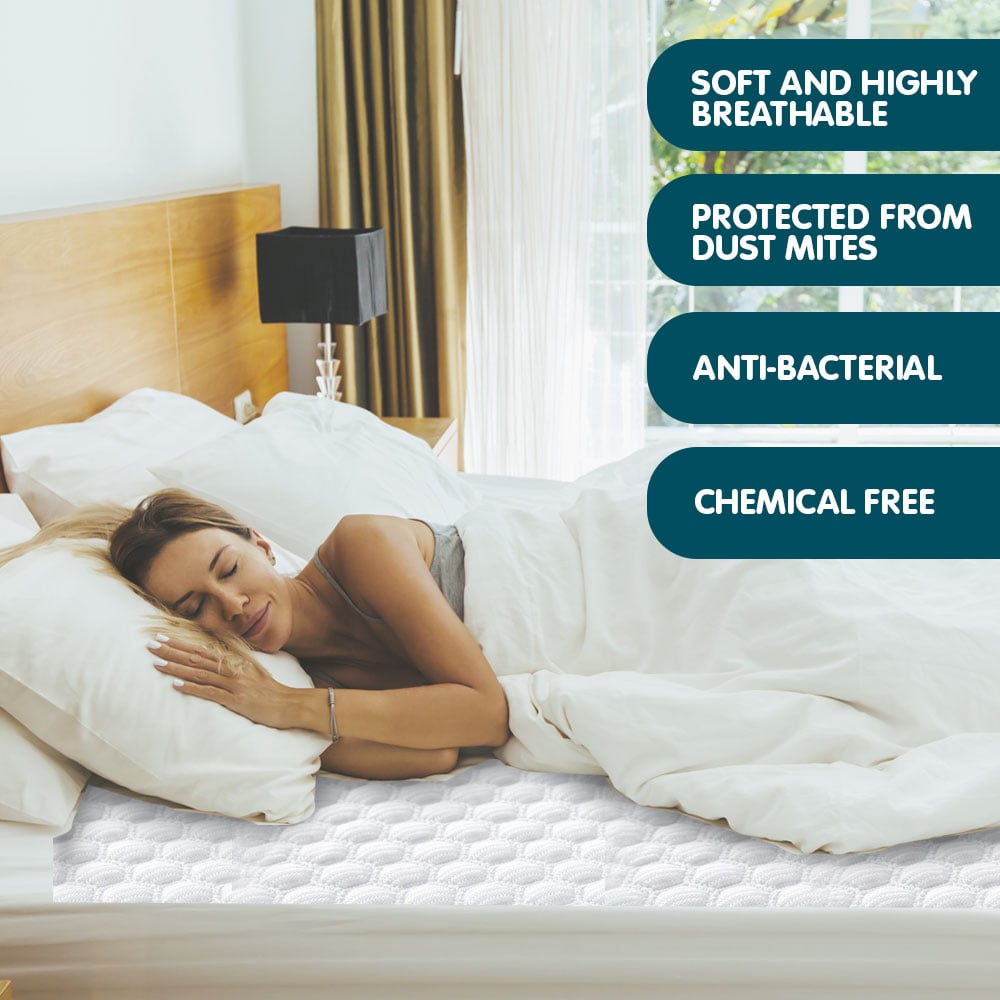 Laura Hill Luxury Cool Max Comfortable Fully Fitted Bed Mattress Protector King Single