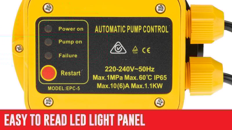 HydroActive Adjustable Pressure Switch Electric Electronic Automatic Water Pump Controller