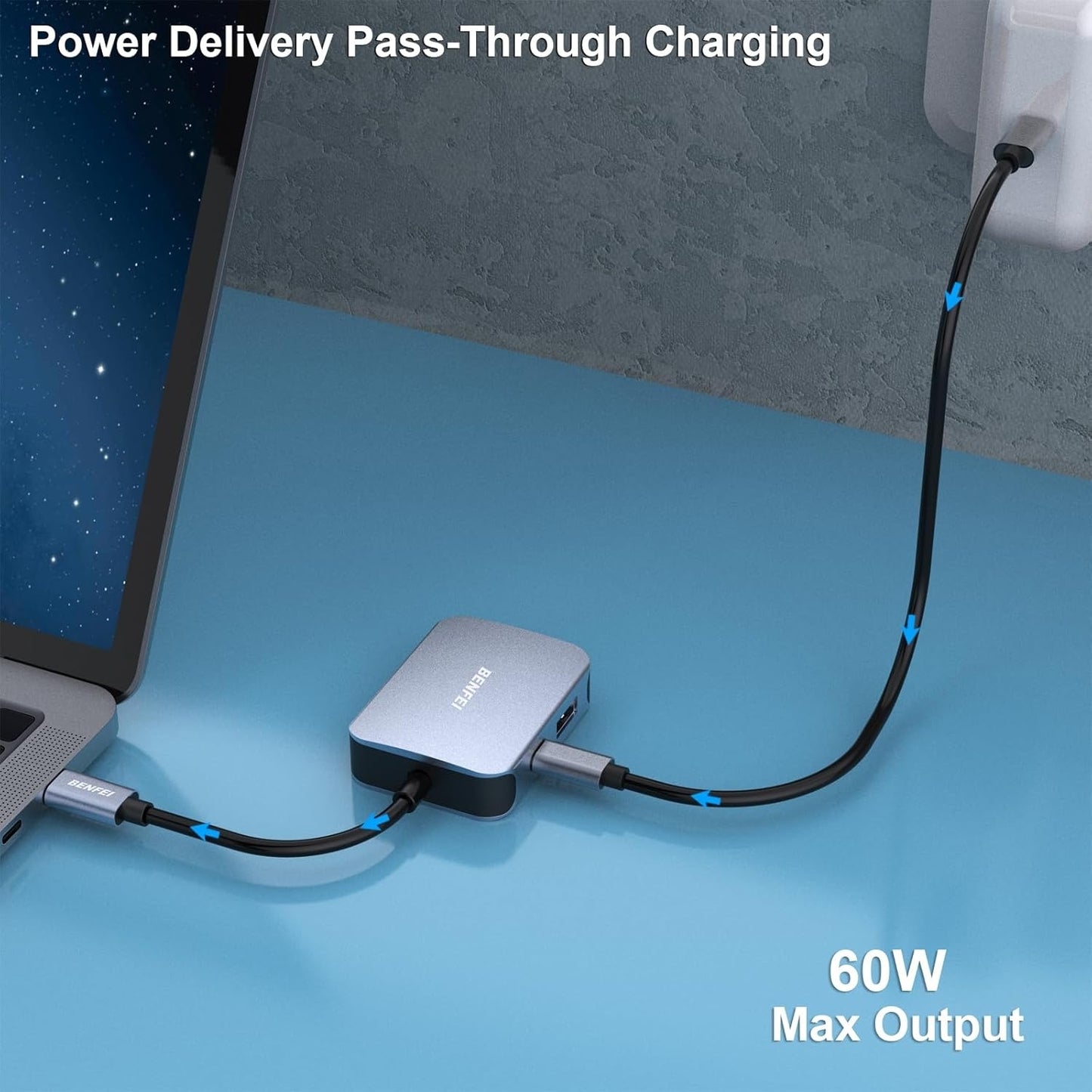 BENFEI USB C HUB 4-in-1