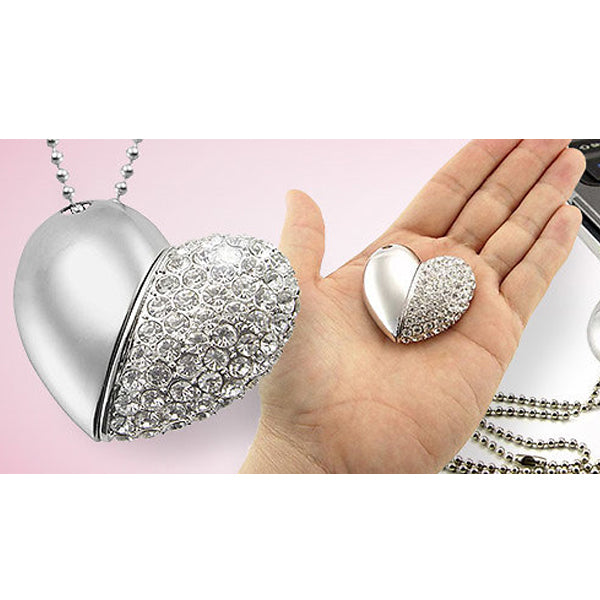 Heart Shape USB Pen Drive 16GB (Pink)
