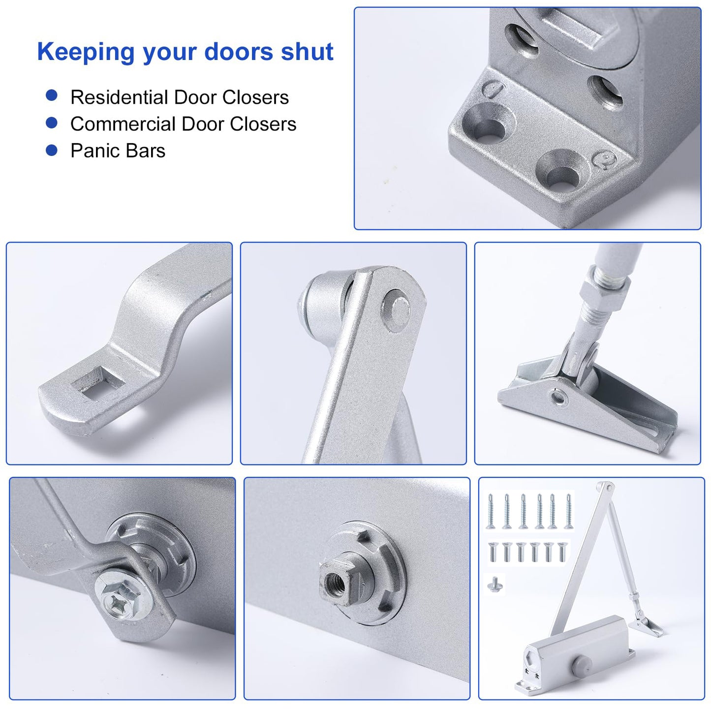Auto Commercial Door Closers Hydraulic Door Closer for Home Commercial Door 45-60kg