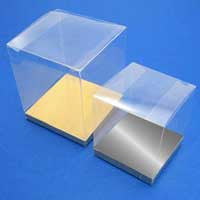 100 Pack of 10cm Square Cube PVC Box - Product Showcase Clear Plastic Shop Display Storage Packaging Box