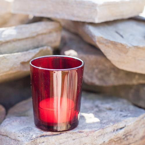 20 Pack Red Glass Votive Tealight Candle Holders House Party Cenrepiece Xmas Wedding Decor Glass Candlestick Party Decorations Bridal Valentines Event