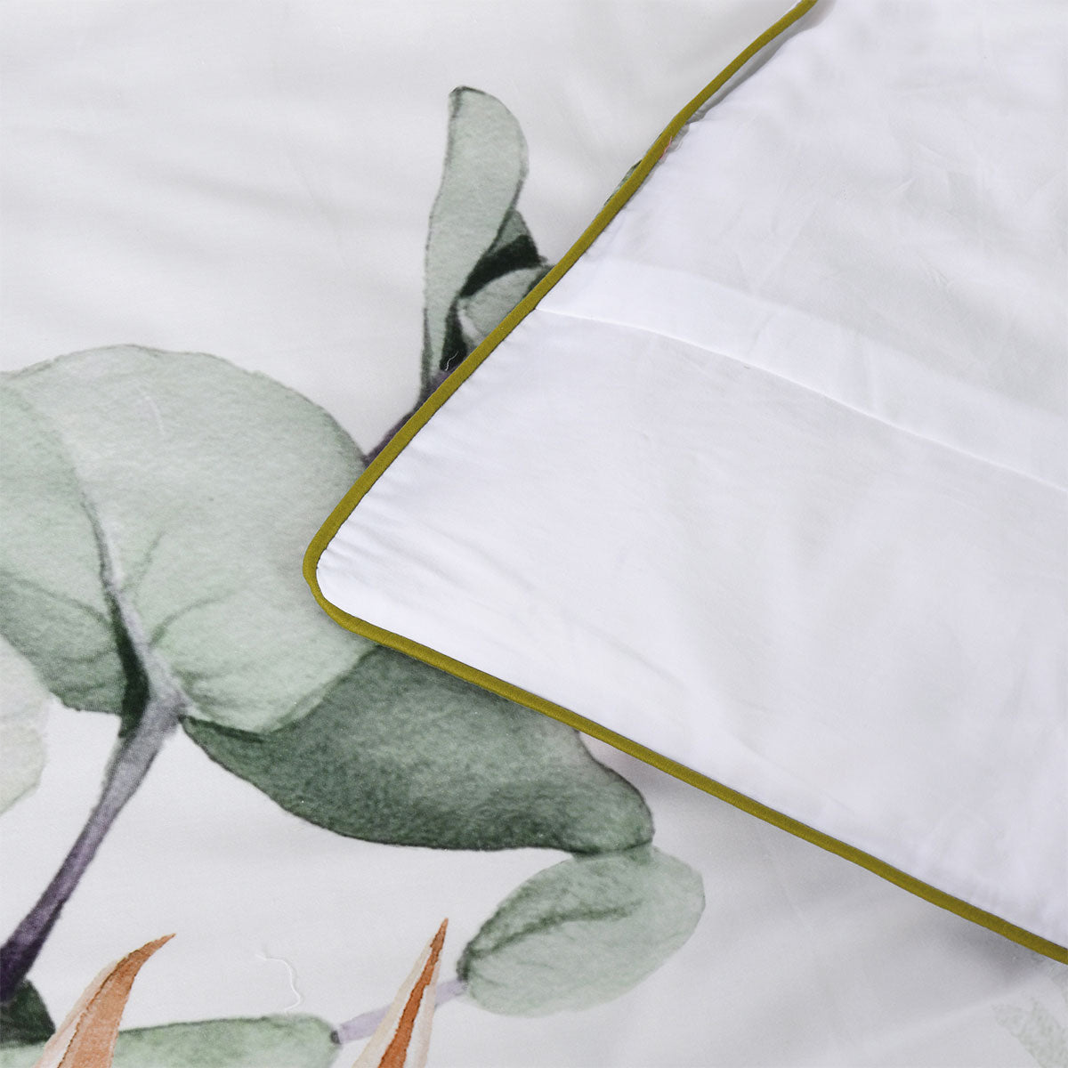 Bianca Helensvale White Floral Cotton Sateen Quilt Cover Set Double