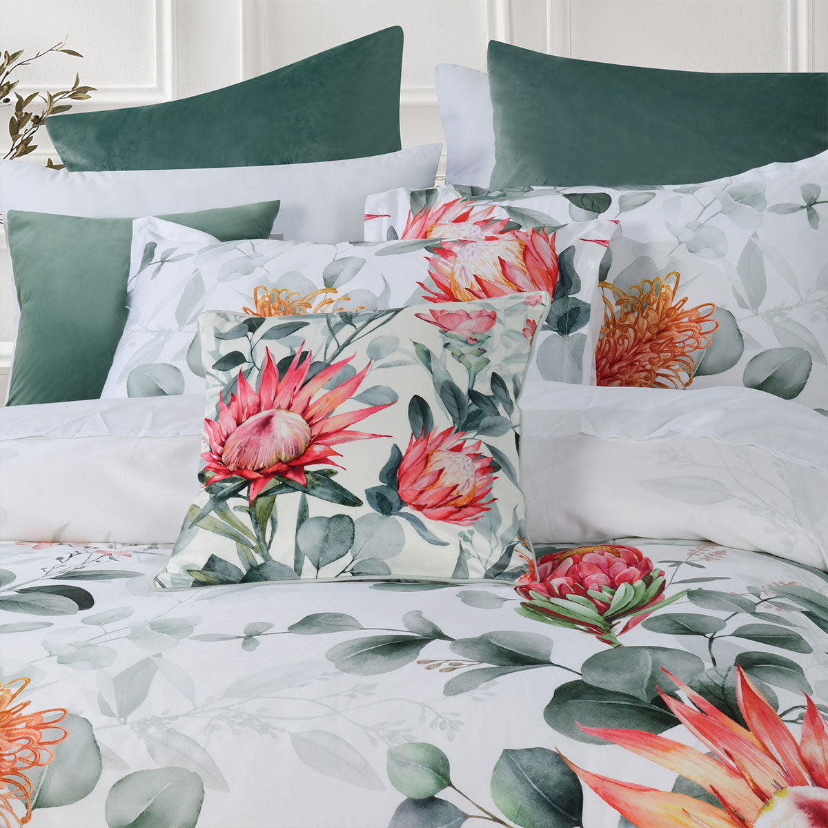 Bianca Wellingrove White Cotton Sateen Quilt Cover Set Queen