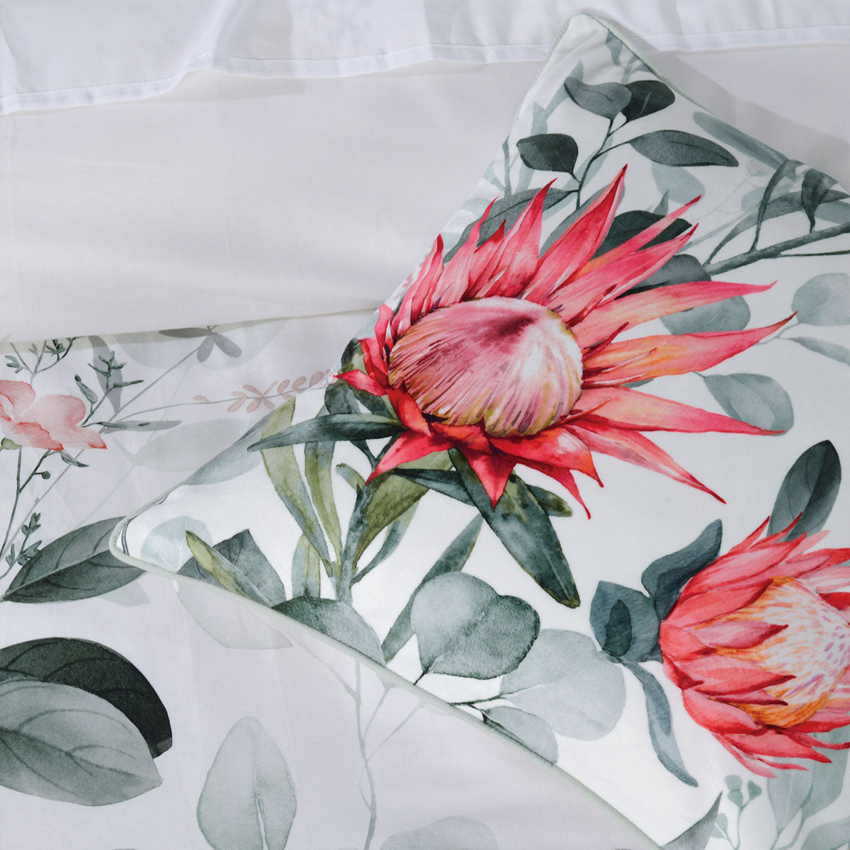 Bianca Wellingrove White Cotton Sateen Quilt Cover Set Queen