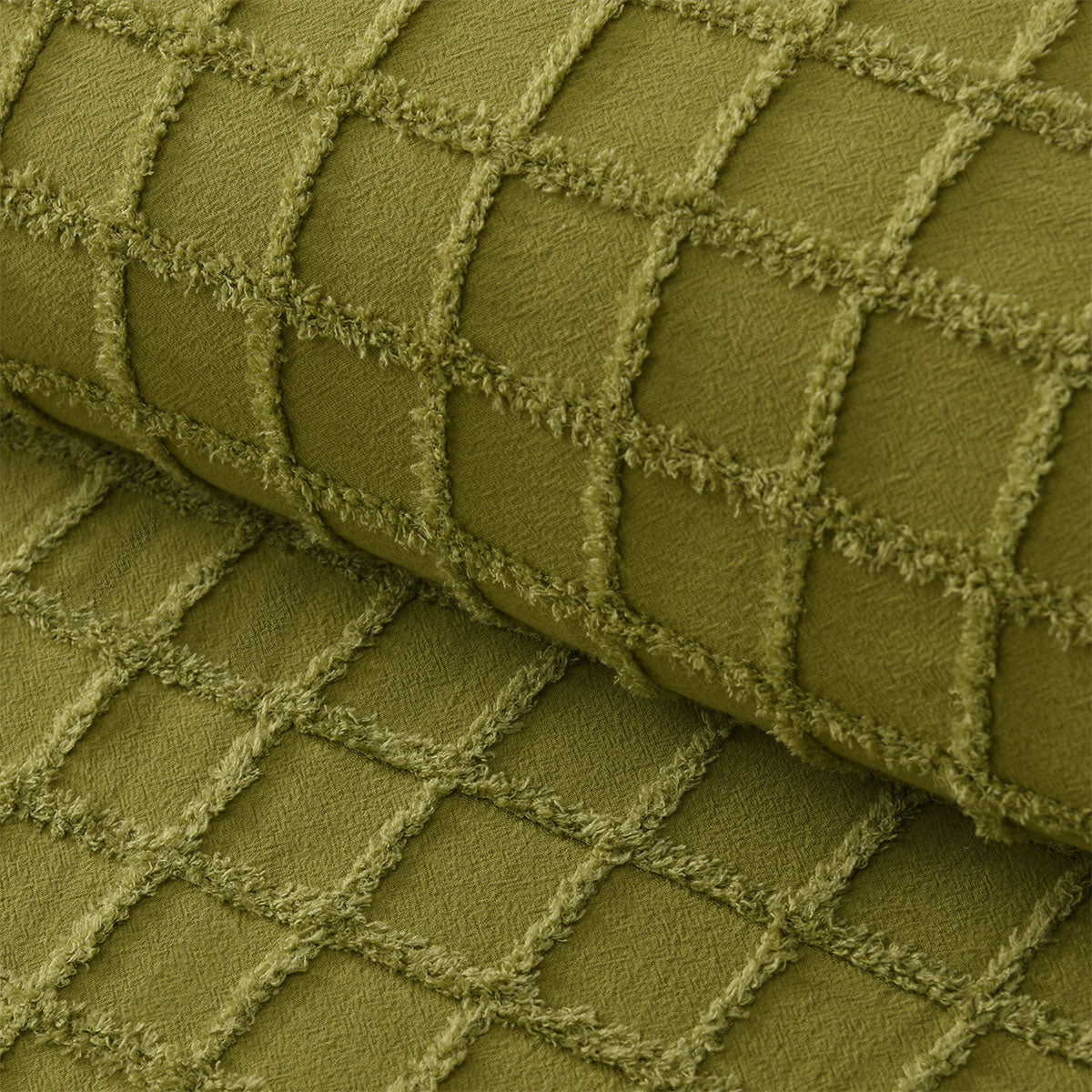 Vintage Design Homewares Parquet Cacti Green Polyester Cotton Quilt Cover Set Queen