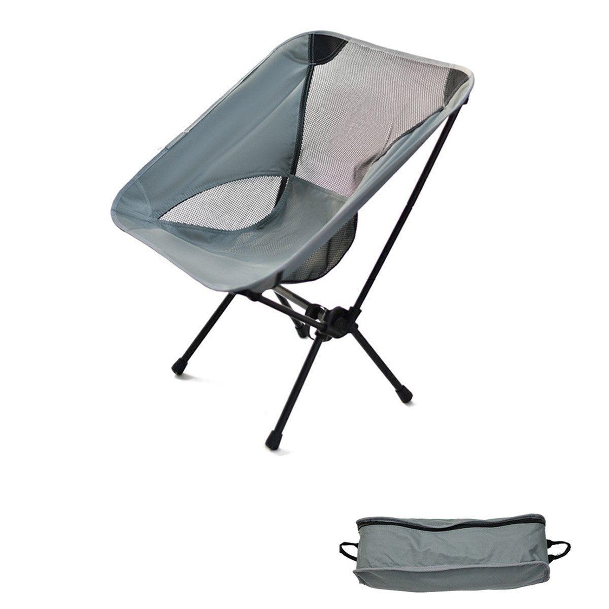 Outdoor Portable Lightweight Folding Camping Chair High Back Fishing Chair - Dark Blue