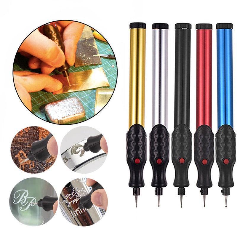 Tool Ceramic Metal Wood Engraving Pen Glass Electric Micro Engraver Diamond - Blue
