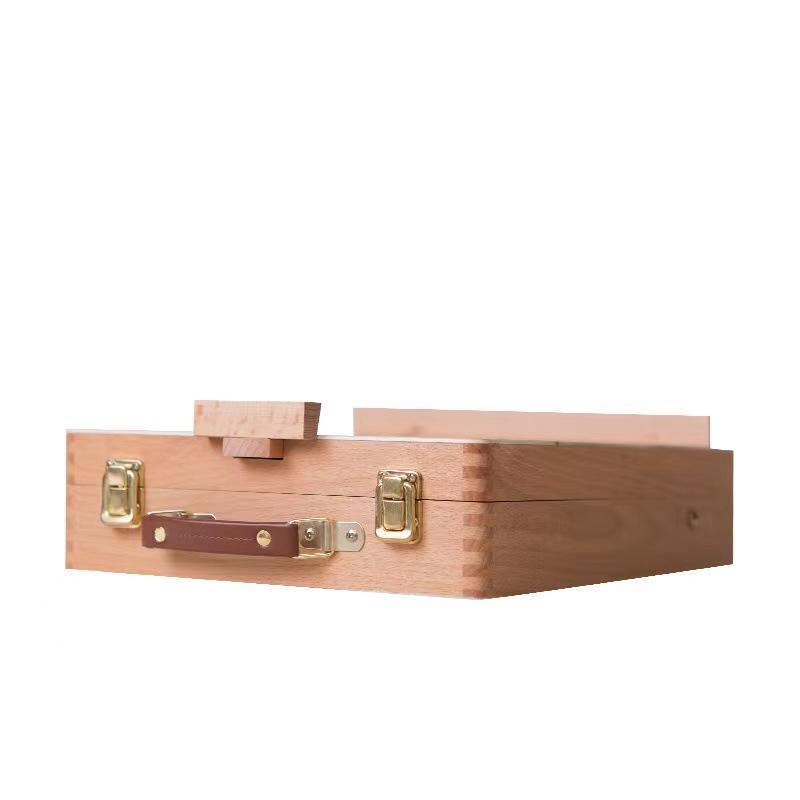 Portable Folding Easel Art Drawing Painting Wood Table Desktop Box Board