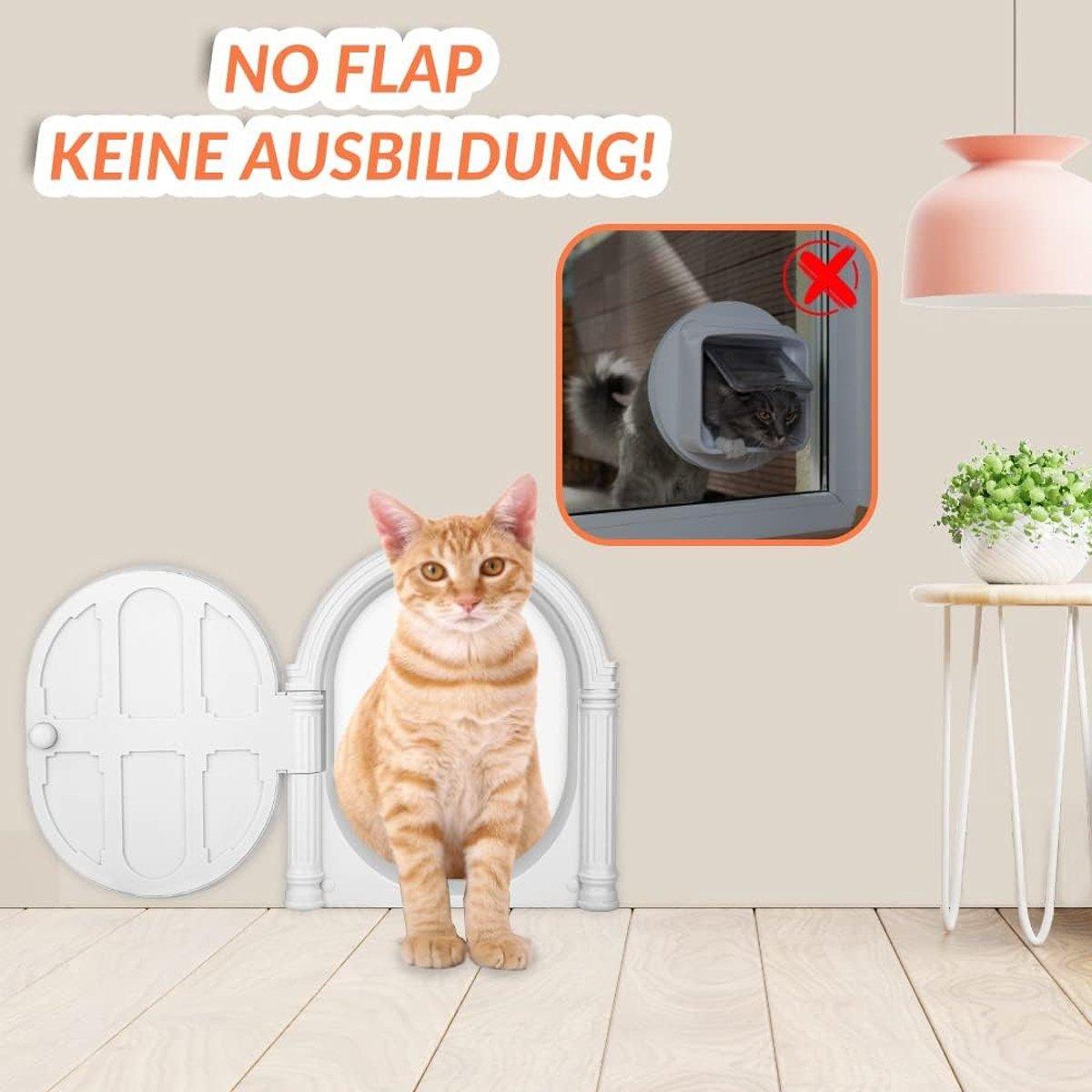 Controllable Cat Dog Door Flap for Pet House Adjustable Entry Exit Pet Door