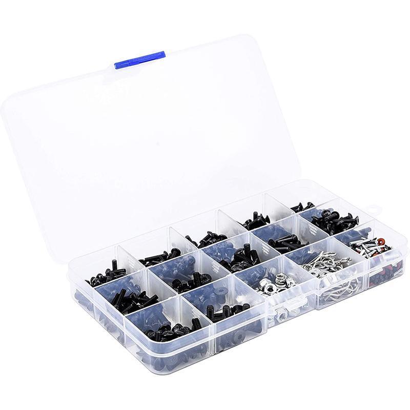 500PCS/Set RC Screws Box Repair Tool Kit for 1/10 HSP RC Car DIY Accessories