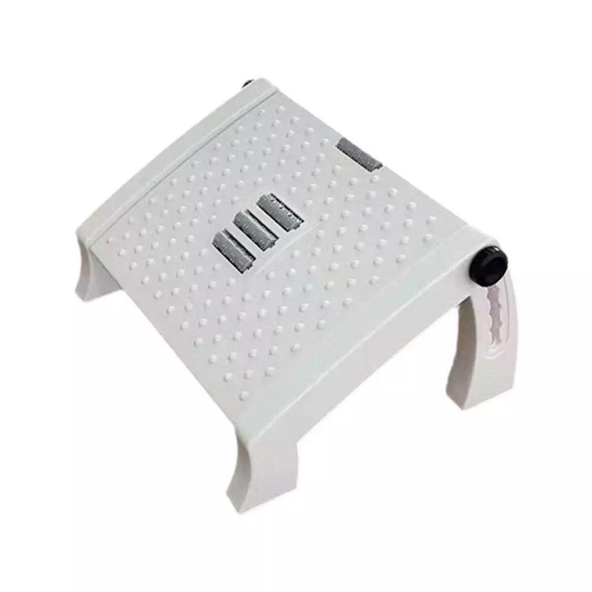 1PC Adjustable Office Foot Rest Pedal Stool Sofa Leg Support for Home or Desk Use - Grey