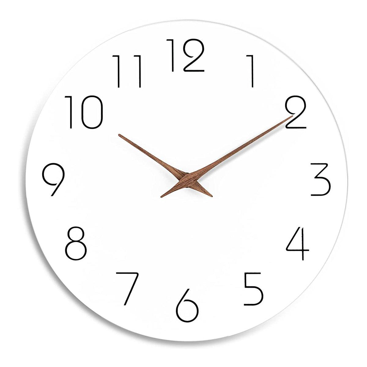 12 Inch Digital Wall Clock Simple Hanging Watch for Living Room Home Decoration - Black