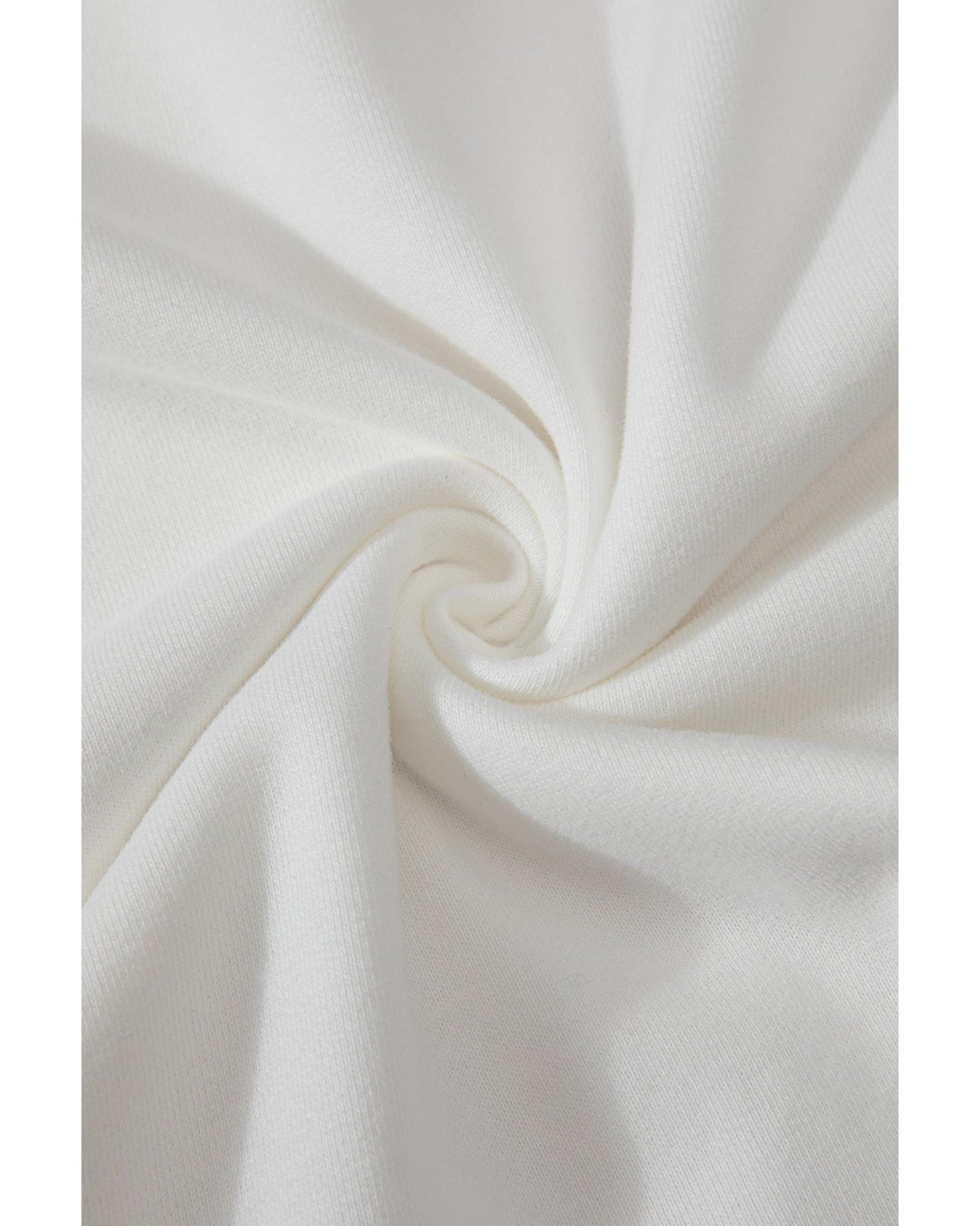 White Fleece Lined Kangaroo Pocket Drawstring Chunky Hoodie - M
