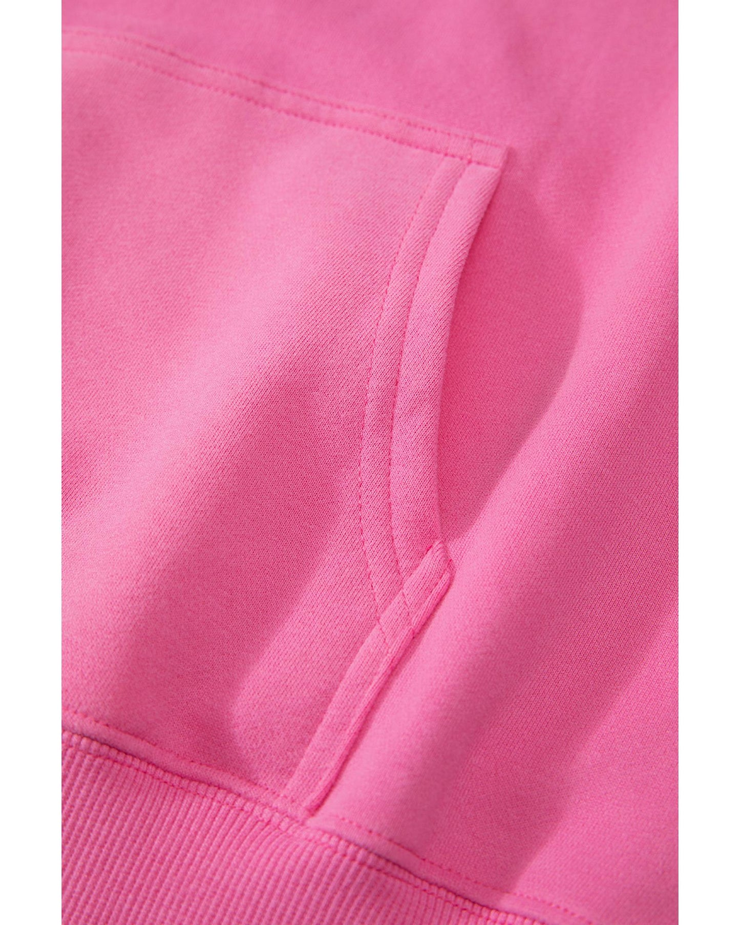 Bonbon Fleece Lined Kangaroo Pocket Drawstring Chunky Hoodie - 2XL