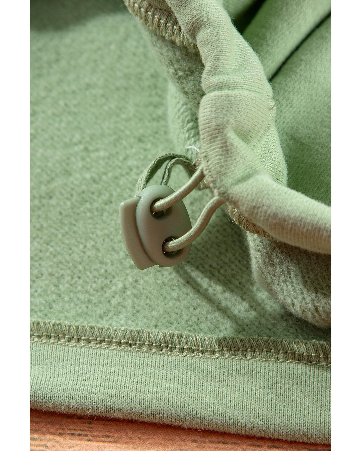 Smoke Green Fleece Lined Half Zipper Kangaroo Pockets Loose Hoodie - 2XL