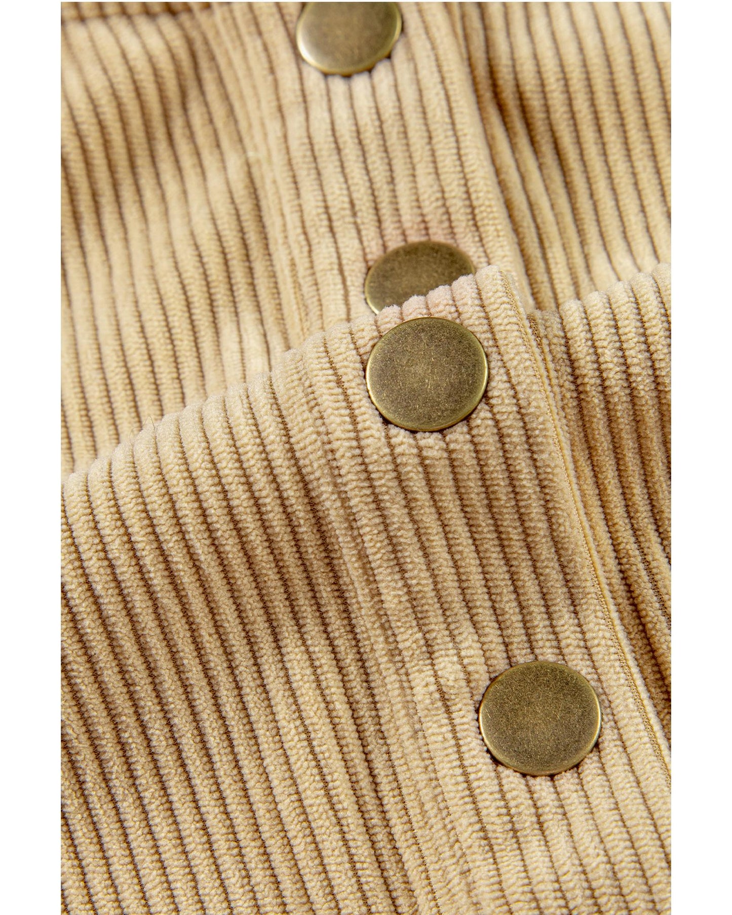 Simply Taupe Solid Ribbed Knit Buttoned Drop Shoulder Oversized Hoodie - 2XL