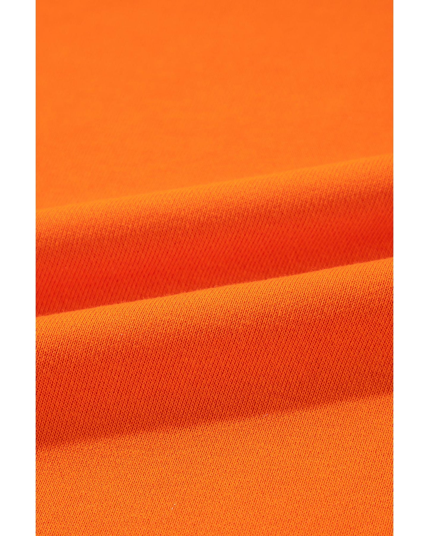 Carrot Exposed Seam Drop Shoulder Round Neck Sweatshirt with Slits - XL