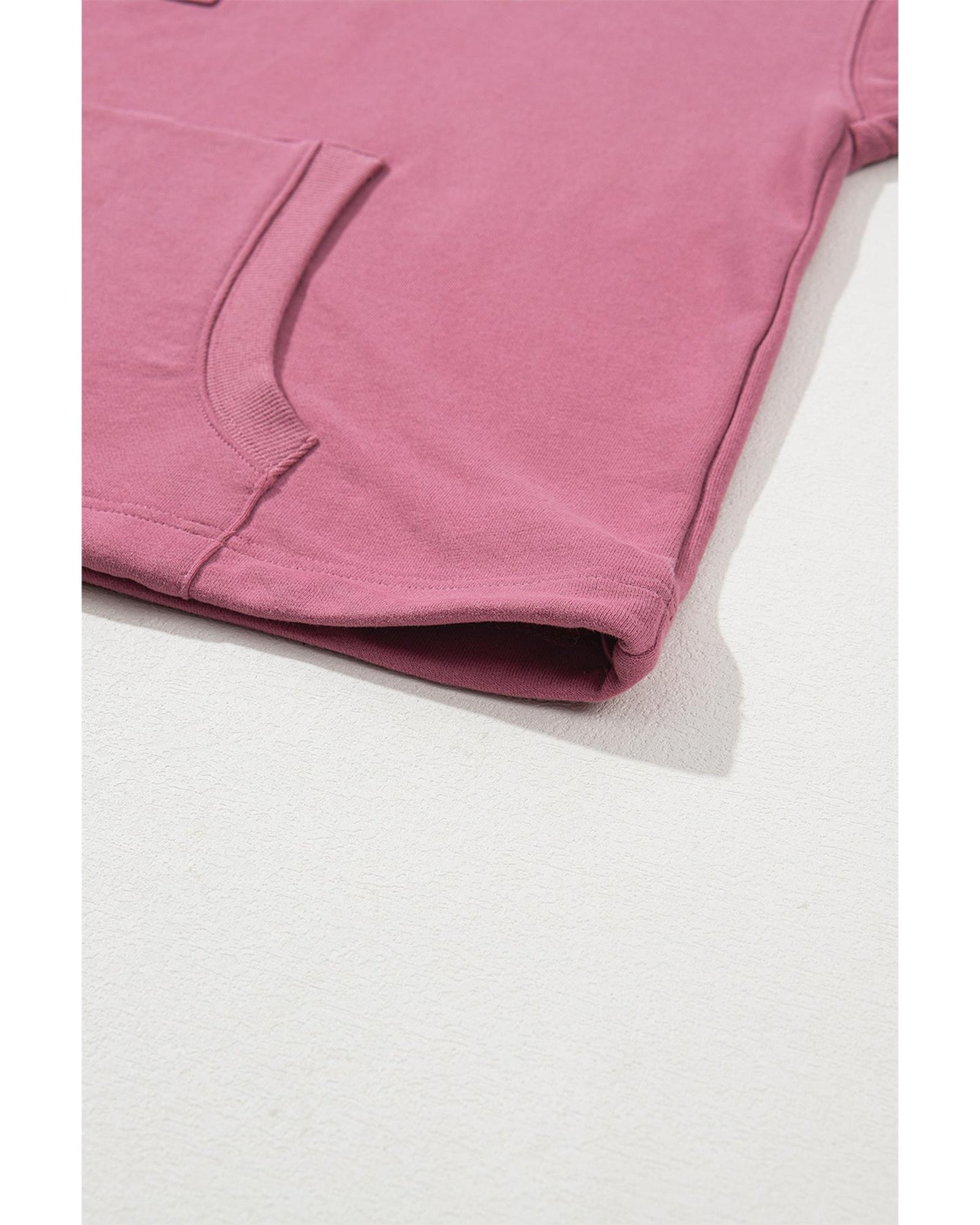 Valerian Solid Kangaroo Pocket Half Zipper Oversized Hoodie - M