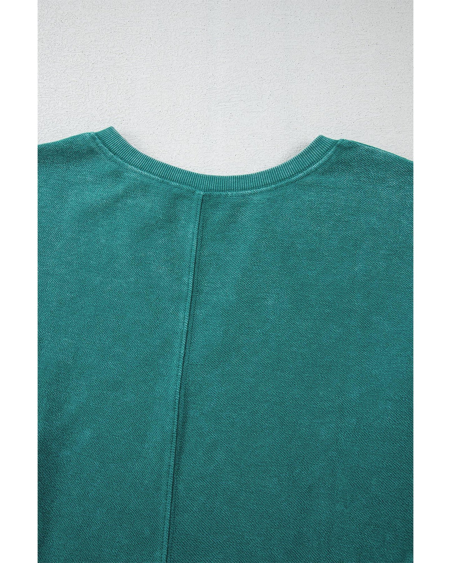 Skobeloff Solid Color Notched Neck Drop Shoulder Sweatshirt - 2XL