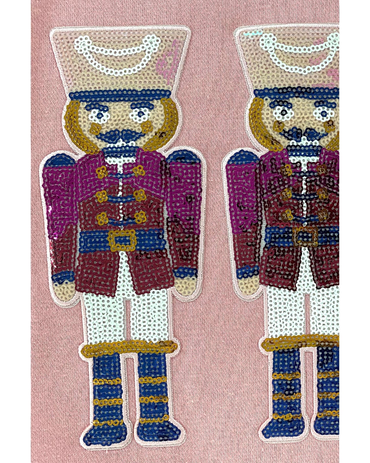 Pink Christmas Nutcracker Graphic Pullover Sweatshirt - XL
