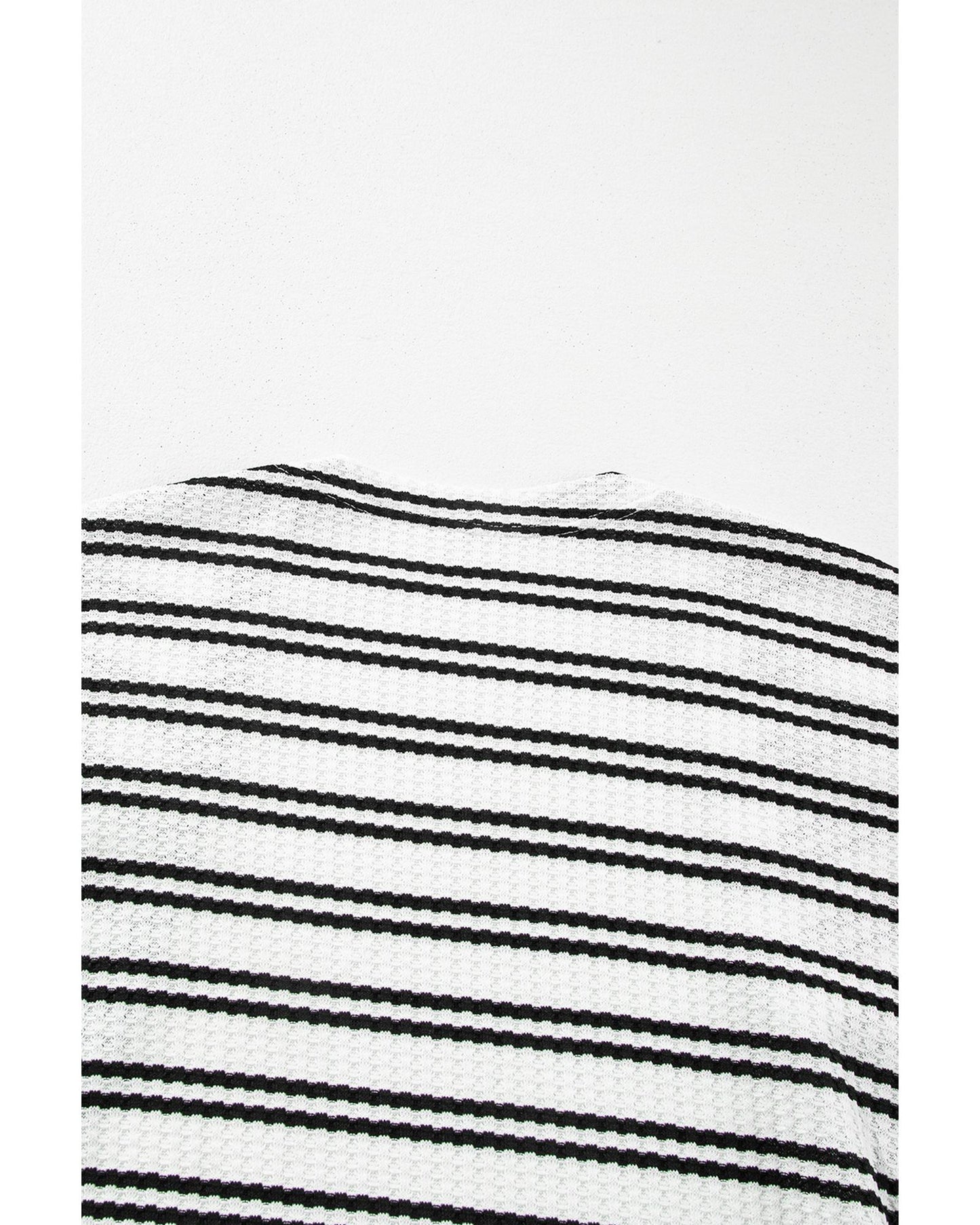 Black Stripe Print Open Front Duster Cardigan - XL