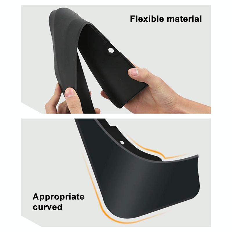 For Tesla Model S 2014-2020 4Pcs / Set Car Auto Soft Plastic Splash Flaps Fender Guard