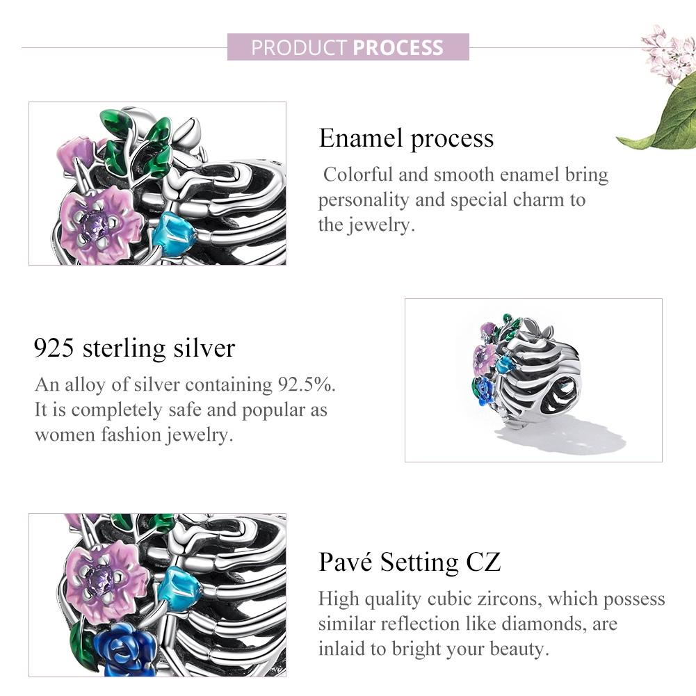 925 Sterling Silver Flower Bead Bracelet & Necklace Set