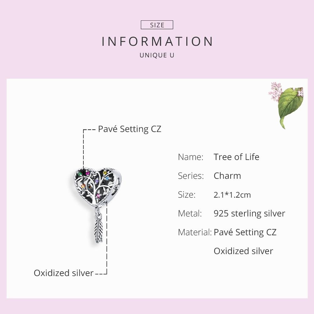 925 Sterling Silver Tree Of Life Beads For Diy Bracelets & Necklaces