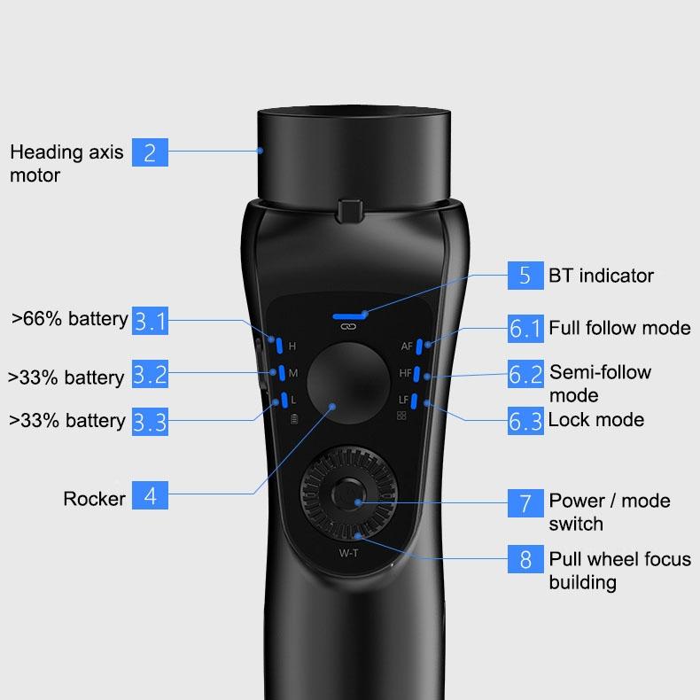 Three-Axis Handheld Gimbal For Upgraded S5B Mobile Stabilization