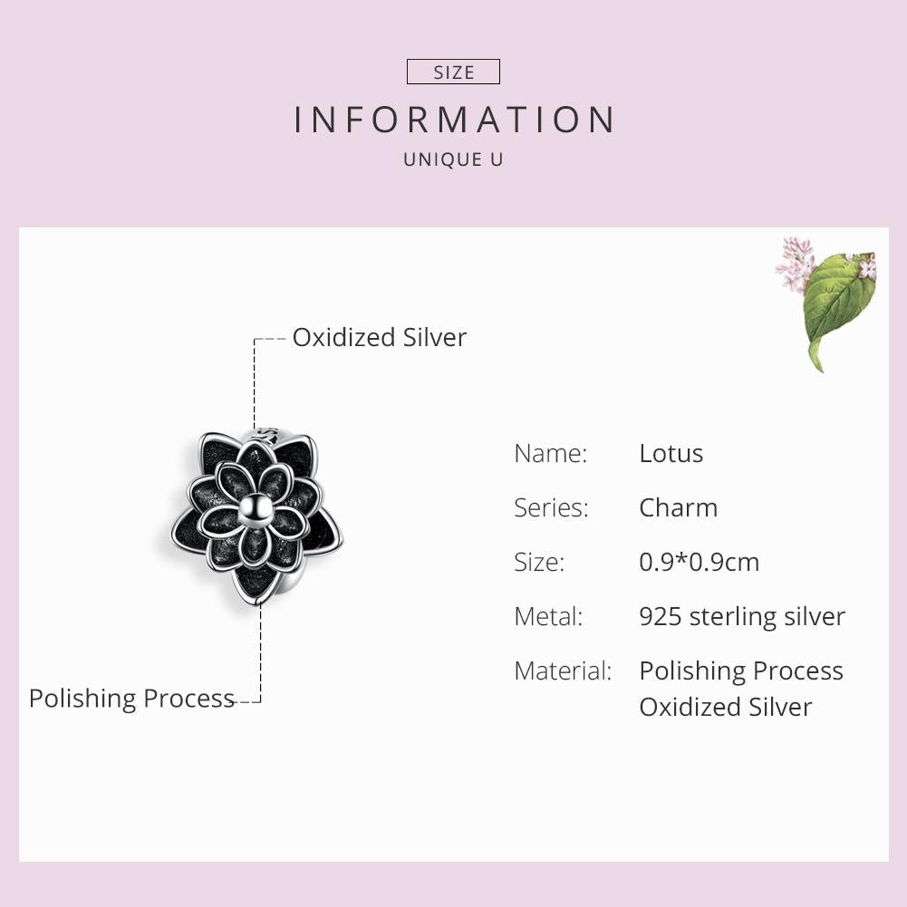 925 Sterling Silver Beaded Bracelet With Lotus Beads