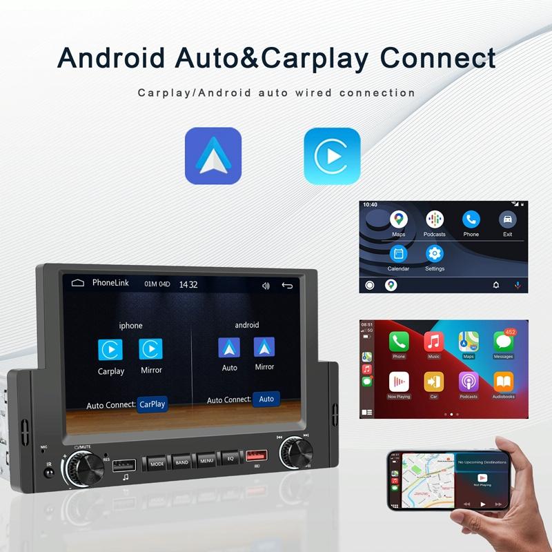 6.2 Inch Single Butt Carplay Car Monitor - Universal Wired Mp5 Player - Standard